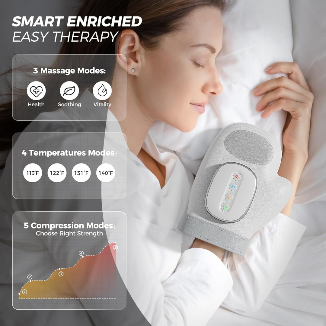 Smart Hand Massager with Heat & Airbag Compression