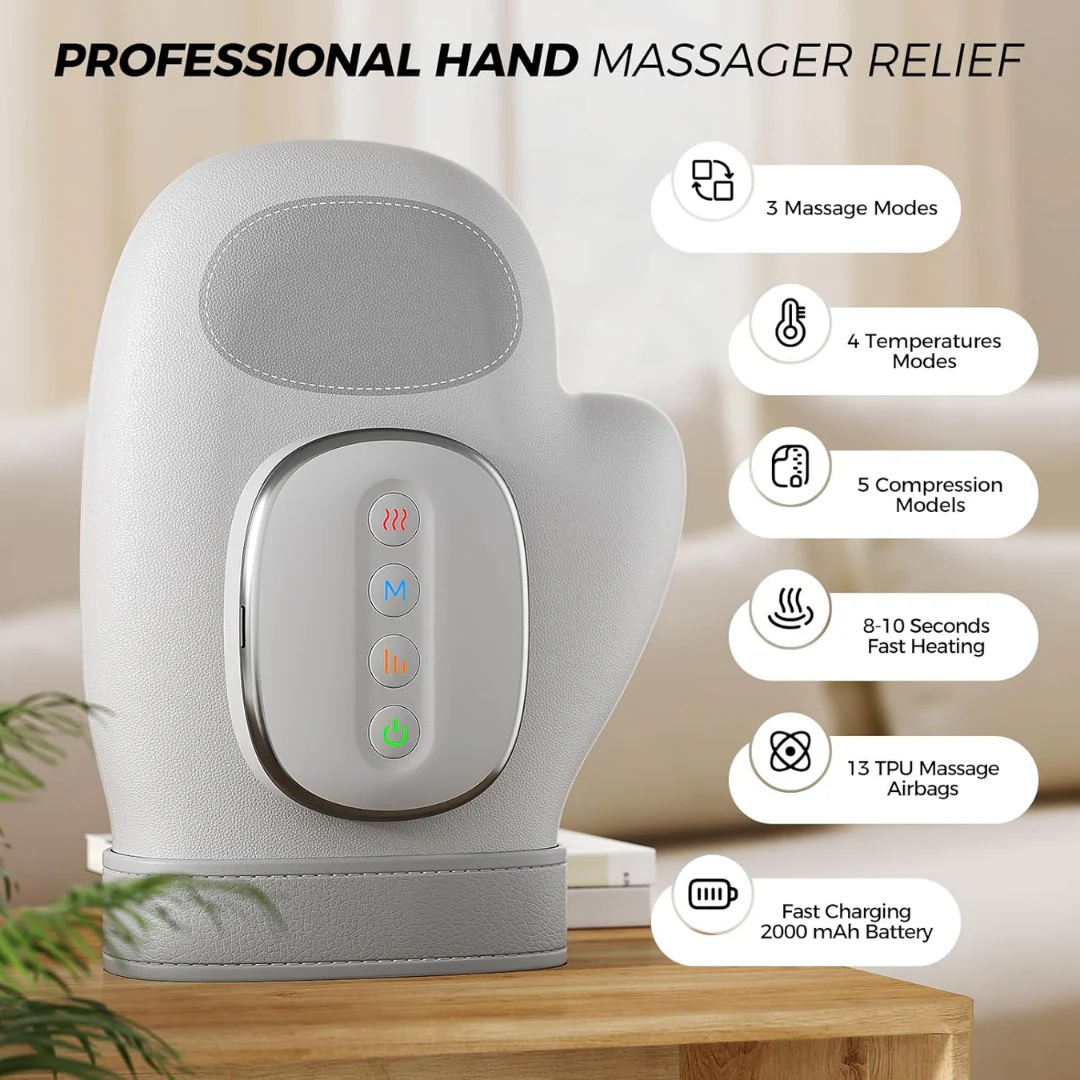 Smart Hand Massager with Heat & Airbag Compression